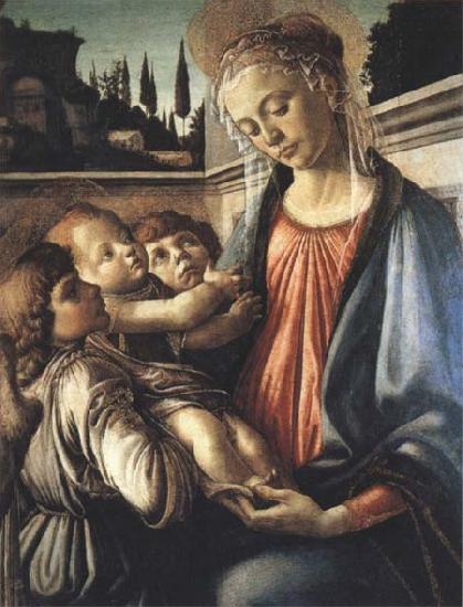 Sandro Botticelli Madonna and Child with two Angels Sweden oil painting art
